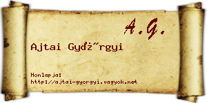 Ajtai Györgyi névjegykártya