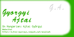 gyorgyi ajtai business card