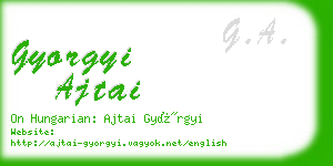 gyorgyi ajtai business card